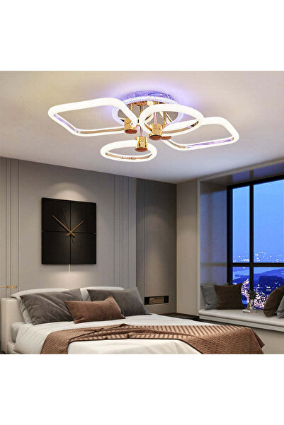 RFAN LED Chandelier, Model 1011-2+2RGB, With Remote Control, 3 Light Types Pl...