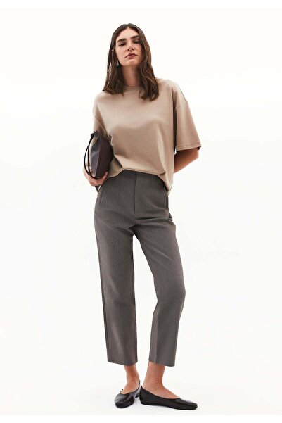 OXXO Carrot Cut High Waist Pants - GREY MELANGE