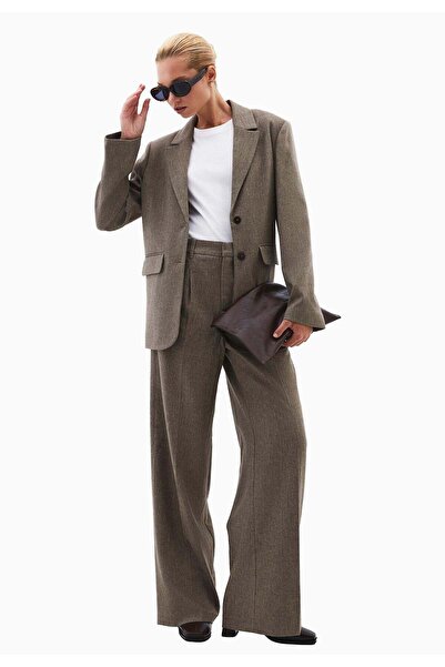 OXXO Pleated Wool Pants - FALCON