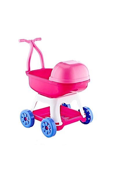 Güçlü Toys Carucior pentru papusi cu landou Cute Stroller Pink