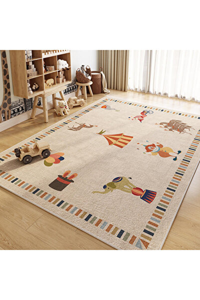 OEM Μεγάλο Παιδικό Χαλάκι Παιχνιδιού 140x200 εκ. Τσίρκο – Αντιολισθητικό, Πολ...