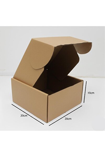 AlKhasakiyaBags صناديق شحن ذاتية الإغلاق لون كرتوني مقاس 20x20x10سم (12 صندوق)