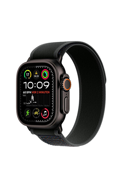 Apple Watch Ultra 2 (2024) LTE 49mm Μαύρη Θήκη Τιτανίου με Λουράκι Trail Loop...