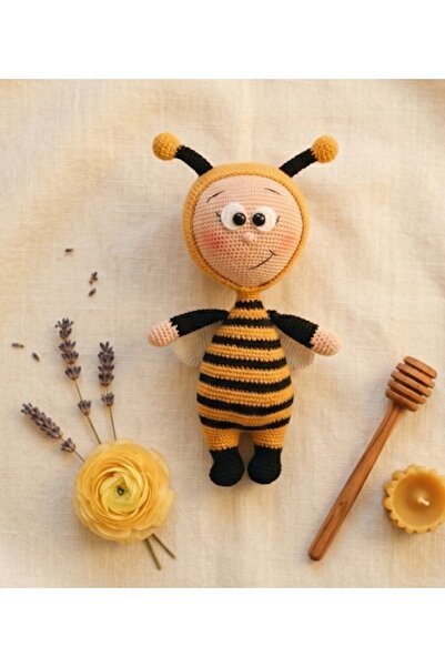 MİNOHOUSE Amigurumi Arı Bonnie Organik Oyuncak
