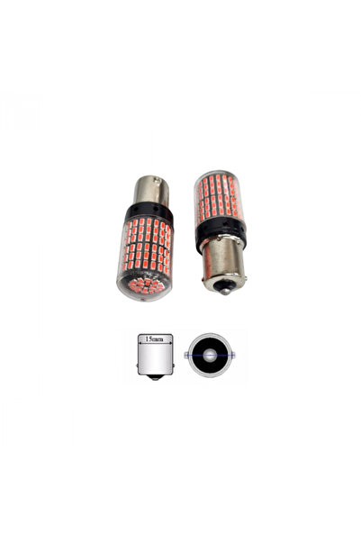 PARADOX SINCE 1992 LED BA15S 144 SMD 12V Σετ 2 τεμαχίων Κόκκινο Φως