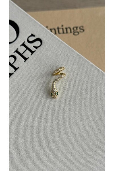 İREM YILDIZ Premium Zirkon Taşlı Gold Ear Cuff Deliksiz Kulak Küpesi
