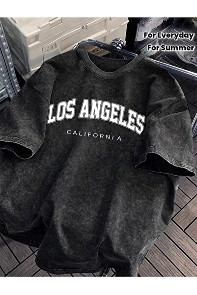 LAND MODA Λος Άντζελες Καλιφόρνια Υπερμεγέθη μπλουζάκι 100% βαμβακερό Vintage...