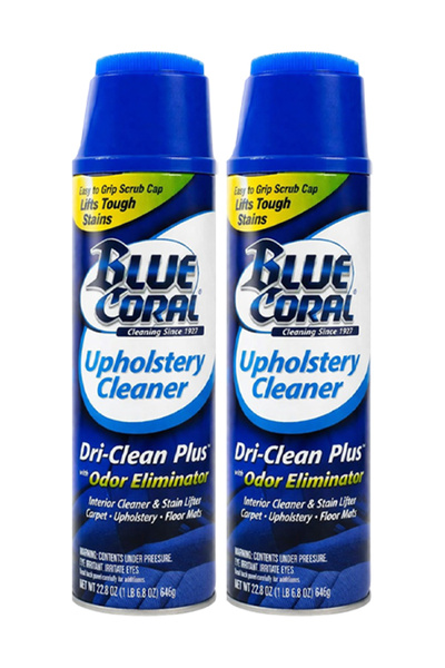 BLUE CORAL Upholstery Cleaner Foam Spray Combo Pack Odor Remover Stain Cleane...