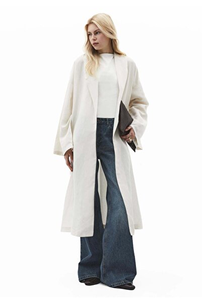 OXXO Kimono Tunic With Slit Detail - SILVER BIRCH