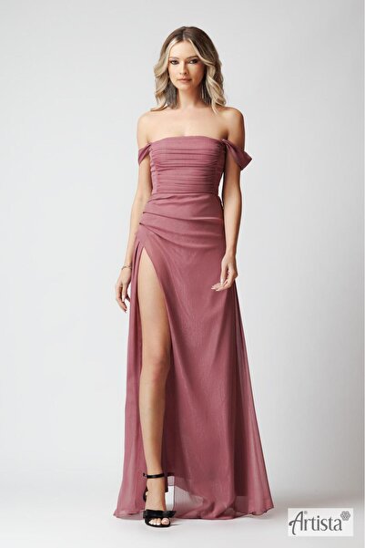 Artista Φόρεμα με ριχτούς ώμους και σκίσιμο στο πόδι