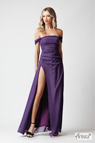 Artista Φόρεμα με ριχτούς ώμους και σκίσιμο στο πόδι