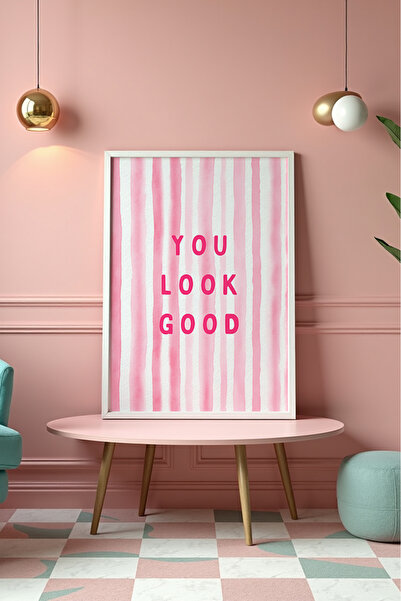 Esci Design Τραπέζι με λευκό πλαίσιο - Ροζ Τραπέζι - Τραπέζι Tiktok - Τραπέζι...