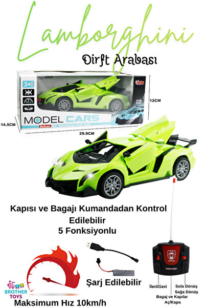 Brother Toys Kumandadan Kapıları Açılan Uzaktan Kumandalı Yarış Arabası Şarjl...