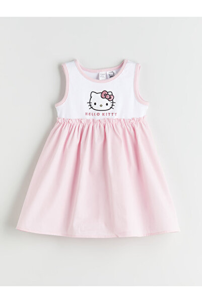 LC Waikiki LCW Kids MA BELLA Beyaz Hello Kitty Baskılı Kız Çocuk Elbise