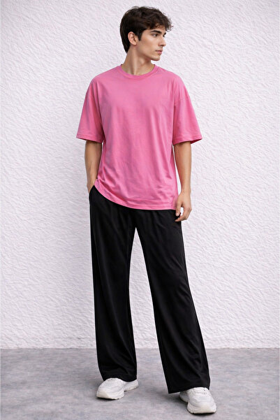 ZAVIXO Men's Oversize 2-Piece Set 100% Cotton Breathable Fabric Trendy Style