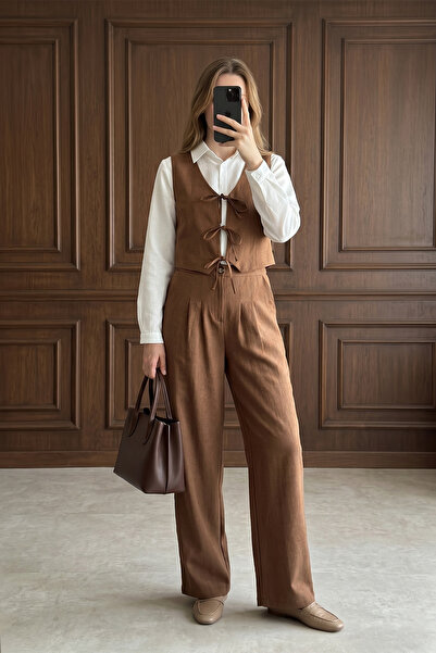 MODAQU Γιλέκο και Παντελόνι Διπλό Σετ - Ταν