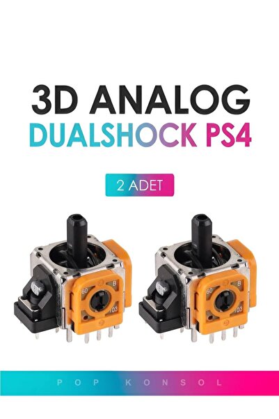 POPKONSOL 2 Adet PS4 3D Analog Joystick Motor Playstation 4 Dualshock Kol Tam...
