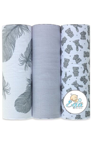 EgaKids Set 3 scutece din bumbac 60x80 cm model No16