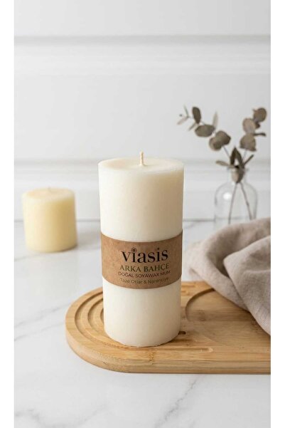 VİASİS Baton Mum Doğal Soya Wax Uçucu Yağlı Dekoratif Mum 520 Gr Arka Bahçe