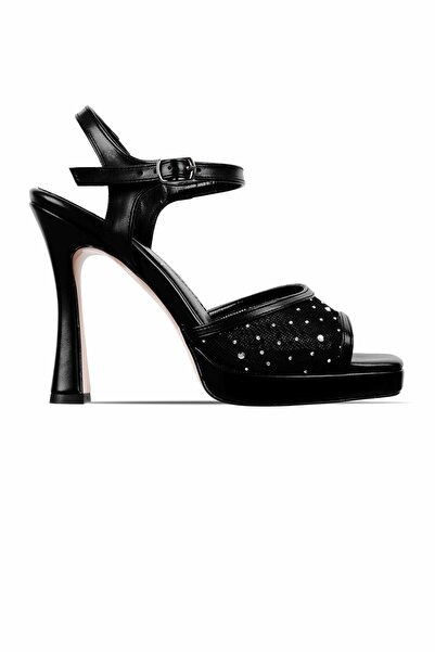 Lal Shoes & Bags Γυναικεία παπούτσια Betta από τούλι με λεπτομέρειες και τακο...