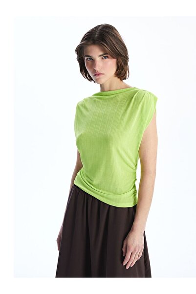 LC Waikiki LCWAIKIKI Κλασικό Γυναικείο Κορμάκι με Όρθιο Γιακά και Υφή