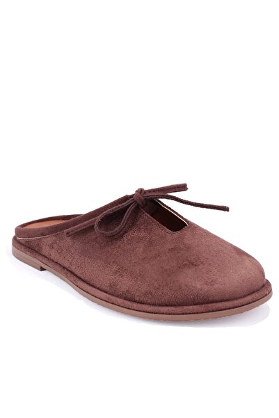 DAGOSTER Dza07-1048F16 Brown Suede Flat Heel Women's Slipper