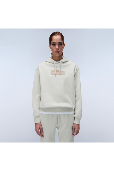 Napapijri Box Logo Kadın Bej Sweatshirt