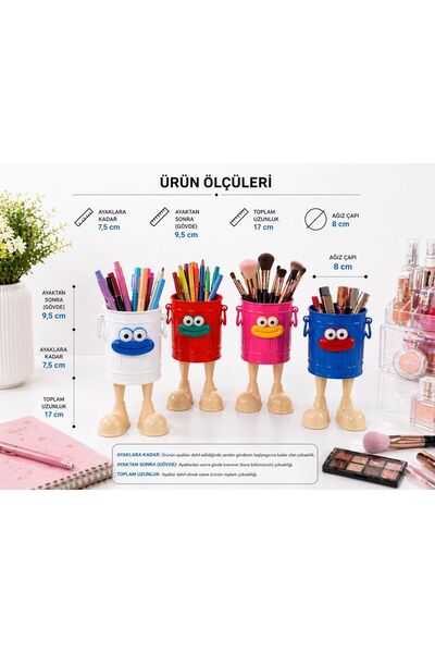 ARVALE Gosi 2 τεμάχια Οργανωτής Μακιγιάζ Χαριτωμένο κουτί οργάνωσης με πόδια ...