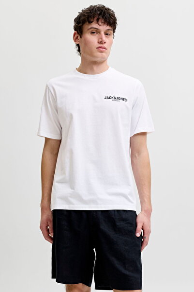 Jack & Jones Ανδρικό μπλουζάκι με στάμπα στο στήθος και κοντό μανίκι - Όσκαρ