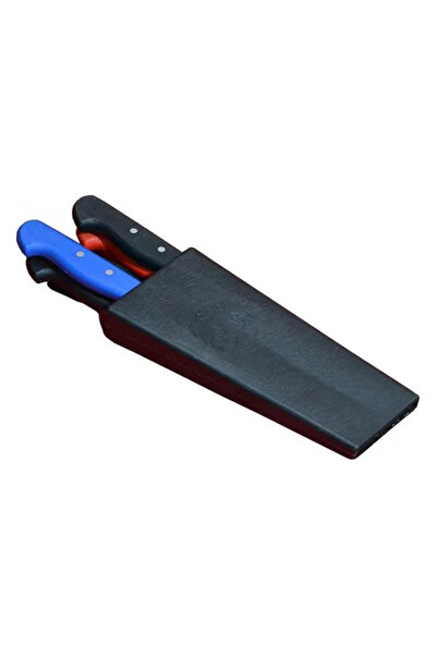 MEKs Plastic Knife Holder 4 Pieces - Red, Plastic, Knife Bag with Belt Loop