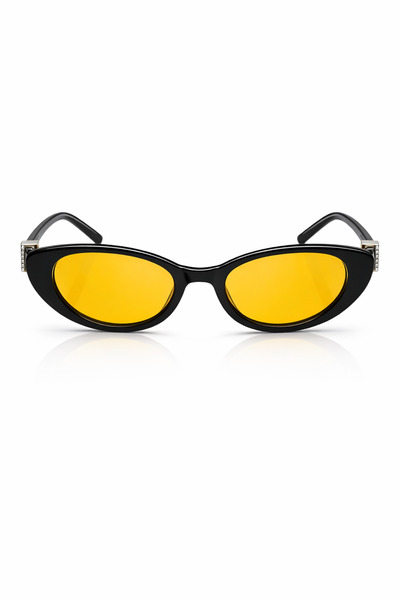 BAYDUK Nexor Cat Orange Glass Women's Sunglasses