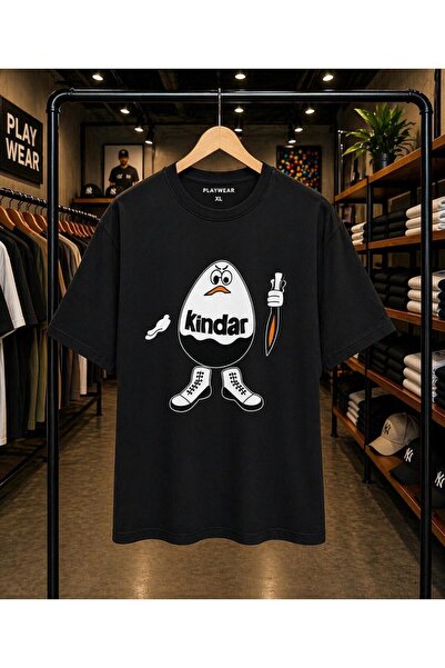 playwear Μπλουζάκι Kindar με στάμπα στο στήθος, 100% βαμβακερό, oversized, με...