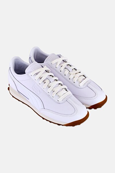 Puma حذاء خارجي للأطفال الأولاد Easy Rider Lth برباط، أبيض
