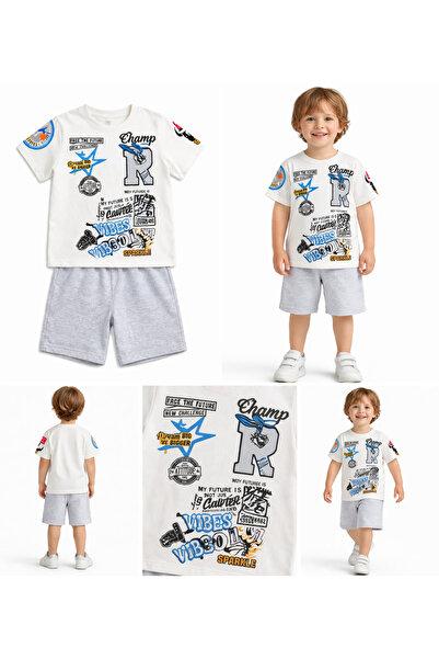 FURKYY Βαμβακερό σετ για αγόρια με καλοκαιρινό σορτς