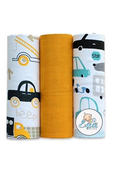 EgaKids Set 3 scutece din bumbac 60x80 cm model No28