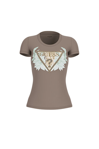 Guess Γυναικείο T-shirt W6GI12K3027 Καφέ