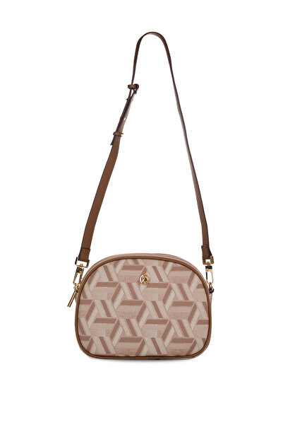 U.S. Polo Assn. Γυναικεία τσάντα χιαστί Postman σε απόχρωση Μπεζ-Ταν US26113 ...