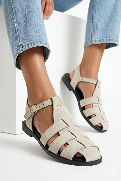 StWenn Γυναικεία καθημερινά σανδάλια με αγκράφα, με μαλακή υφή, επίπεδη σόλα,...