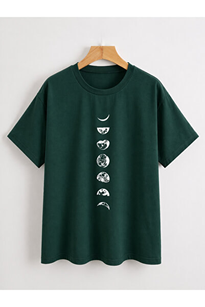 By Layina Moon Phases Printed Unisex Oversize Tee / T-Shirt