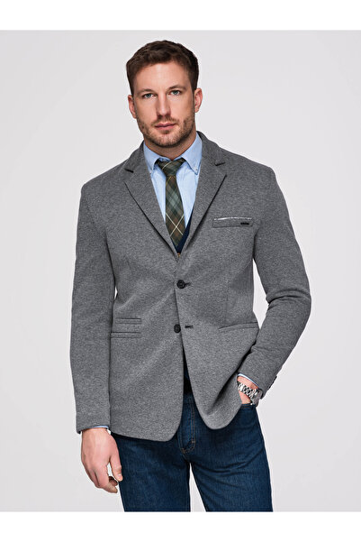 OMBRE Ανδρικό Σακάκι Στενή Γραμμή M170 Dark grey