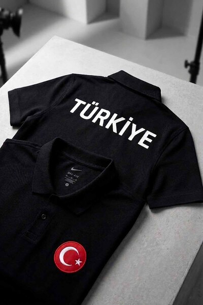 Nike Μπλουζάκι με λαιμόκοψη πόλο της Εθνικής Ομάδας Τουρκίας – Μαύρο/Κόκκινο/...
