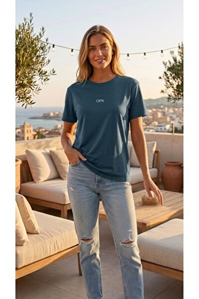 BEYAZTOPTAN Γυναικείο μπλουζάκι από ύφασμα Modal με οβάλ κόψιμο - Άνετο καθημ...