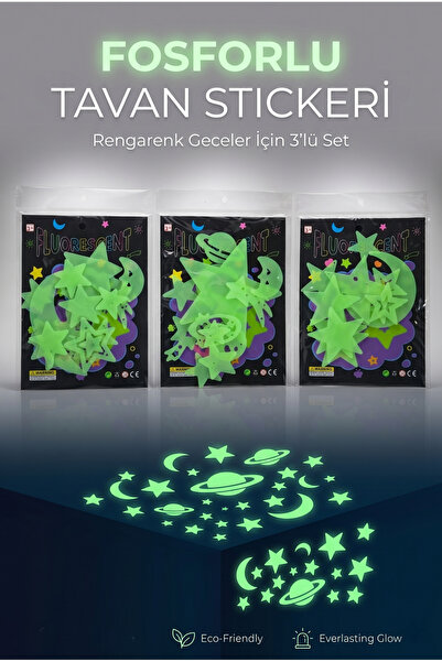 Circle Toys Σετ αυτοκόλλητων με φωσφορίζοντα αστέρια |   Στολίδι οροφής που λ...