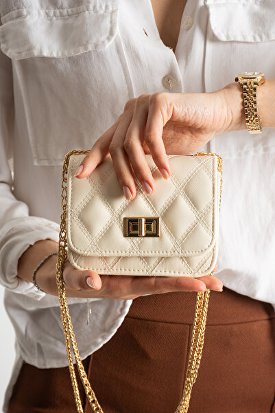 Adox Çanta ABIGAIL MODEL MINI CREAM ΓΥΝΑΙΚΕΙΑ ΤΣΑΝΤΑ ΧΕΡΙΟΥ ΚΑΙ ΩΜΟΥ