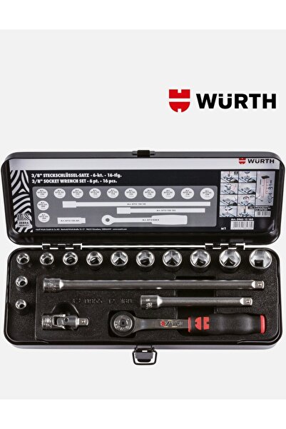 Würth Σετ 16 επαγγελματικών κλειδιών καρυδάκι 3/8 ιντσών