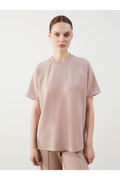 LC Waikiki Nevavm with a Difference Stand Collar Women's T-Shirt
