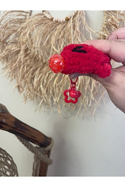 örgü Amigurumi kadife sakız şişiren balık anahtarlık&charm çanlı