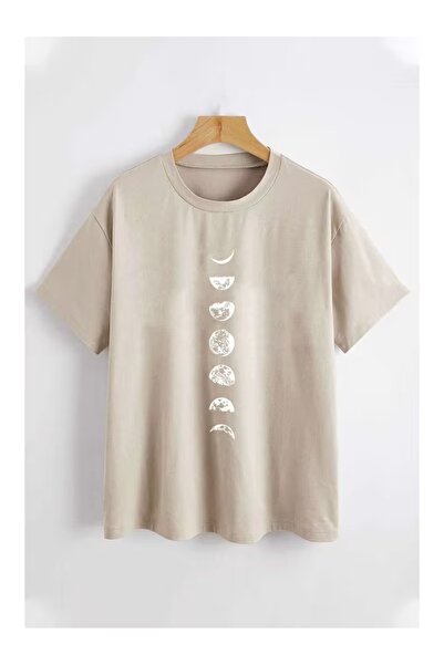 By Layina Moon Phases Printed Unisex Oversize Tee / T-Shirt