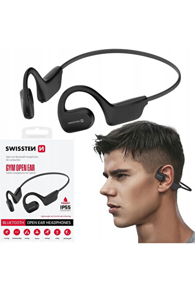 SWISSTEN Gym Open Ear Bluetooth 5.2 Kulaklık IP55 Siyah
