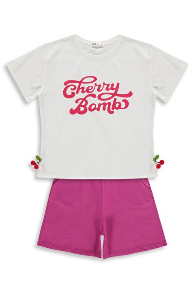 Civil Girls Σετ με στάμπα Cherry Bomb για παιδιά 6-9 ετών - Εκρού